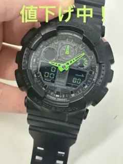 G-SHOCK GA-100BBN-1AJF ミリタリーブラックコーデュラバンド - メルカリ