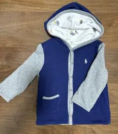 ラルフローレン　リバーシブル・フード付長袖パーカー/70-80cm