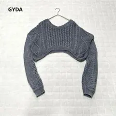 【ジェイダ】ケーブルニット　セーター　長袖　ショート丈　綿100% 2way