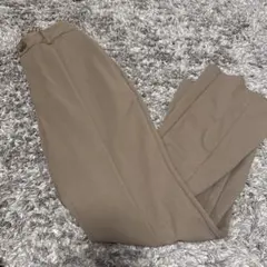 GUベージュ スラックス ボタン付き Lサイズ