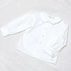BeBe ブラウス シャツ　白　長袖 95 フォーマル　発表会　入園　卒園リボン