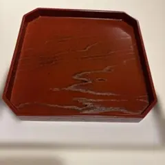 鈴木誠一郎作　紅布着尺一寸角膳33㌢　会津塗り 鈴木誠一郎 会津塗 伝統工芸品 紅布着 お盆 トレイ 配膳 漆塗り - メルカリ