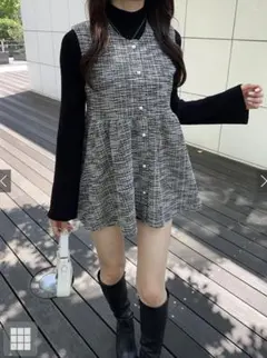 GRL ラメツイードペプラムベスト[sm206]