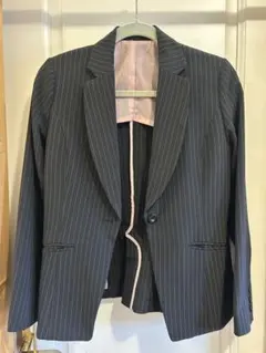 レディース　BLACKストライプ ビジネススーツ セット　送料込み