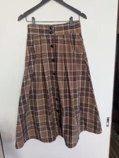 チェック柄フレアスカート