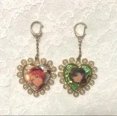 【匿名配送】あんスタ 斎宮宗 影片みか ハートビジューキーホルダー