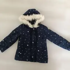 星と猫柄女の子120cmアウター