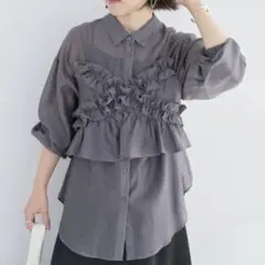 【新品タグ付】フリルビスチェ+シャツチュニック Green Parks セット