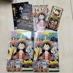 ONE PIECE 百 100巻 初版 付録 チラシ付き 帯 シール ワンピース