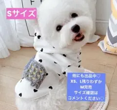 WINTER SALE✅新品 犬服Sサイズ｜ホワイト フード付き