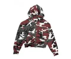 A BATHING APE カモフラ柄 ジップアップパーカー レッド L - メルカリ