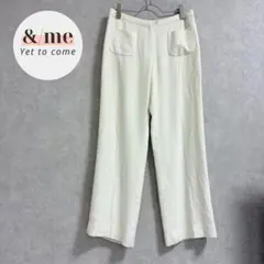 LANVINランバン　スラックス　リネン混　センタープレス　オフホワイト 綺麗目