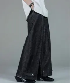 【新品】ADRER ワイド フレアデニム リジッドデニム ブラック Mサイズ