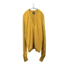 70s TOWN CRAFT アクリルカーディガン マスタード サイズL