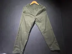 オリーブカラー ゴムウエスト ストレートパンツ　シェフパンツ