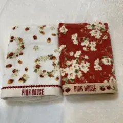 PINK HOUSE 花柄タオルセット 2枚 ハンドタオル