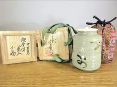 韓国 人間国宝 申相浩 青磁 香合 茶道具 高麗青磁 桔梗香合 共箱