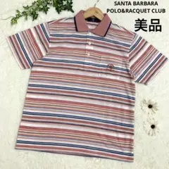 【POLO&RACQUET CLUB】美品　ボーダーポロシャツ　半袖　ミックスのサムネイル