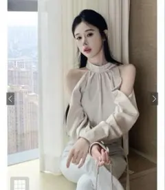 GRL ホルターネックリボンタイブラウス ac2479