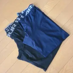 UNDER ARMOUR ネイビー ブラック レギンス 七分丈 LG 2枚セット