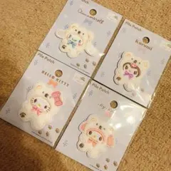 セリア サンリオ ワッペン パイルワッペン ふわふわスノー シナモン クロミ