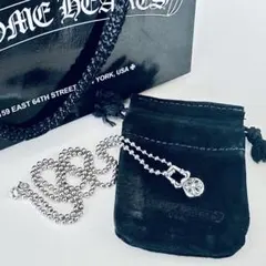 【美品】クロムハーツ クロスボール ネックレス ファスナーパーツ 紙袋＆布袋付き