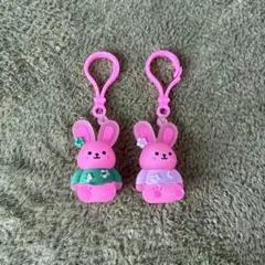 【未使用】ウサギキャラクター ストラップ 2個セット