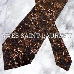 YVES SAINT LAURENT イヴサンローラン ネクタイ シルク 総柄