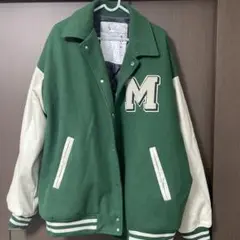 スタジャン風ジャケット Mサイズ 緑/白