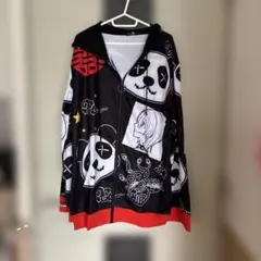 NieR CLOTHING 総柄 ジップアップパーカー