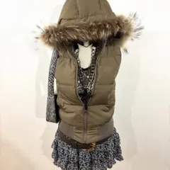 平成ギャル y2k　ファーダウンベスト　グランジ　ダウンベスト　INGNI