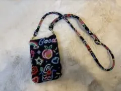 【FEILER】フェイラー スマホショルダー フルーツ柄 刺繍