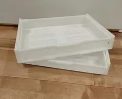 2단 레터 트레이 데스크 트레이 화이트 A4 보관함