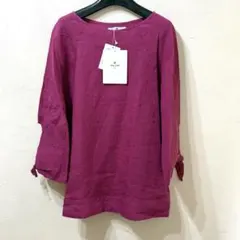新品タグ付きSonny Label 麻100% リネンブラウス ピンク FREE