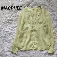 マカフィー☆MACPHEE☆ブラウス☆羽織り♪リネン100♪きれい色☆のサムネイル