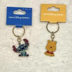 ☆☆スティッチ＆プーさん☆首振りキーチェーン☆東京Disneyリゾート☆☆