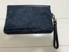 【未使用品‼︎】メンズ クラッチバッグ ネイビー 迷彩柄 ストラップ付き