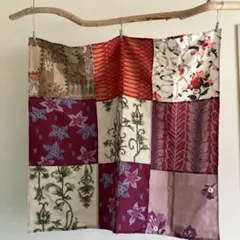 ま*ん様 0312　銘仙ハギレを繋ぎました　93センチx100センチ