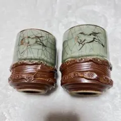 相馬焼 耳つき花瓶 2個セット 未使用品！ - メルカリ