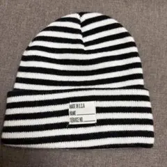 ニット帽　ストライプ