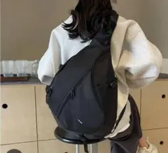 ボディバッグ 大容量 スリングバッグ ショルダーバッグ ブラック