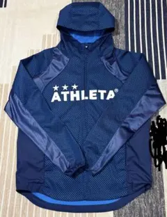 アスレタ　メンズ　フード付き　フルジップ　シャカシャカ羽織り　美品