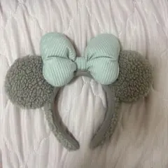 ミッキー　ディズニー　 カチューシャ（グレー・ミント）