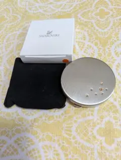 Swarovski シルバー 両面ミラー　新品①