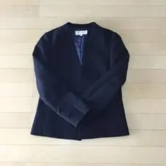 【360°ウルトラストレッチ】ノーラペルジャケット　ネイビー　38