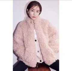 【美品】CLANE　田中みな実　コラボ　ファーコート　ピンク　クラネ