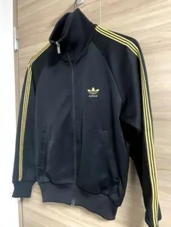 adidas ジャージ 西ドイツ　デサント製　黒×金　70s〜80s