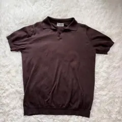JOHN SMEDLEY シーアイランドコットン ニットポロ S 茶 英国製 - メルカリ