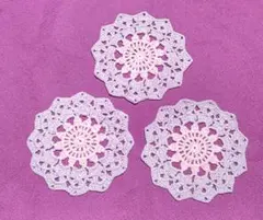 ドイリー 手編みコースター ハンドメイド
