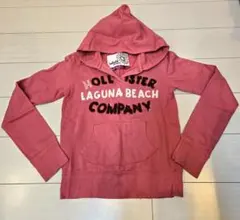 Hollister ロゴパーカー ピンク ダメージあり S相当
